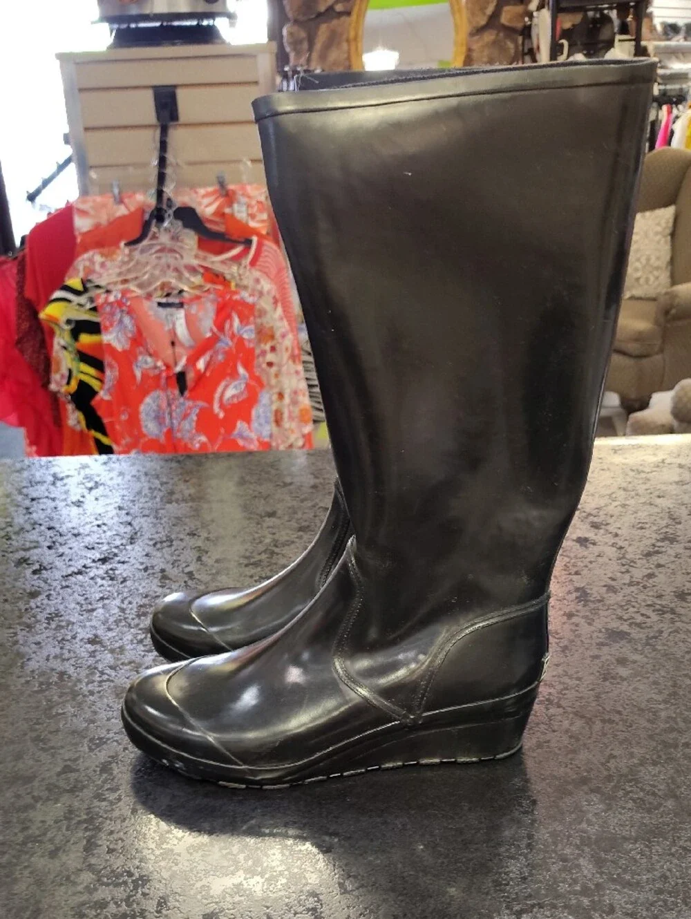 Michael Kors Black Tall Rain Boots